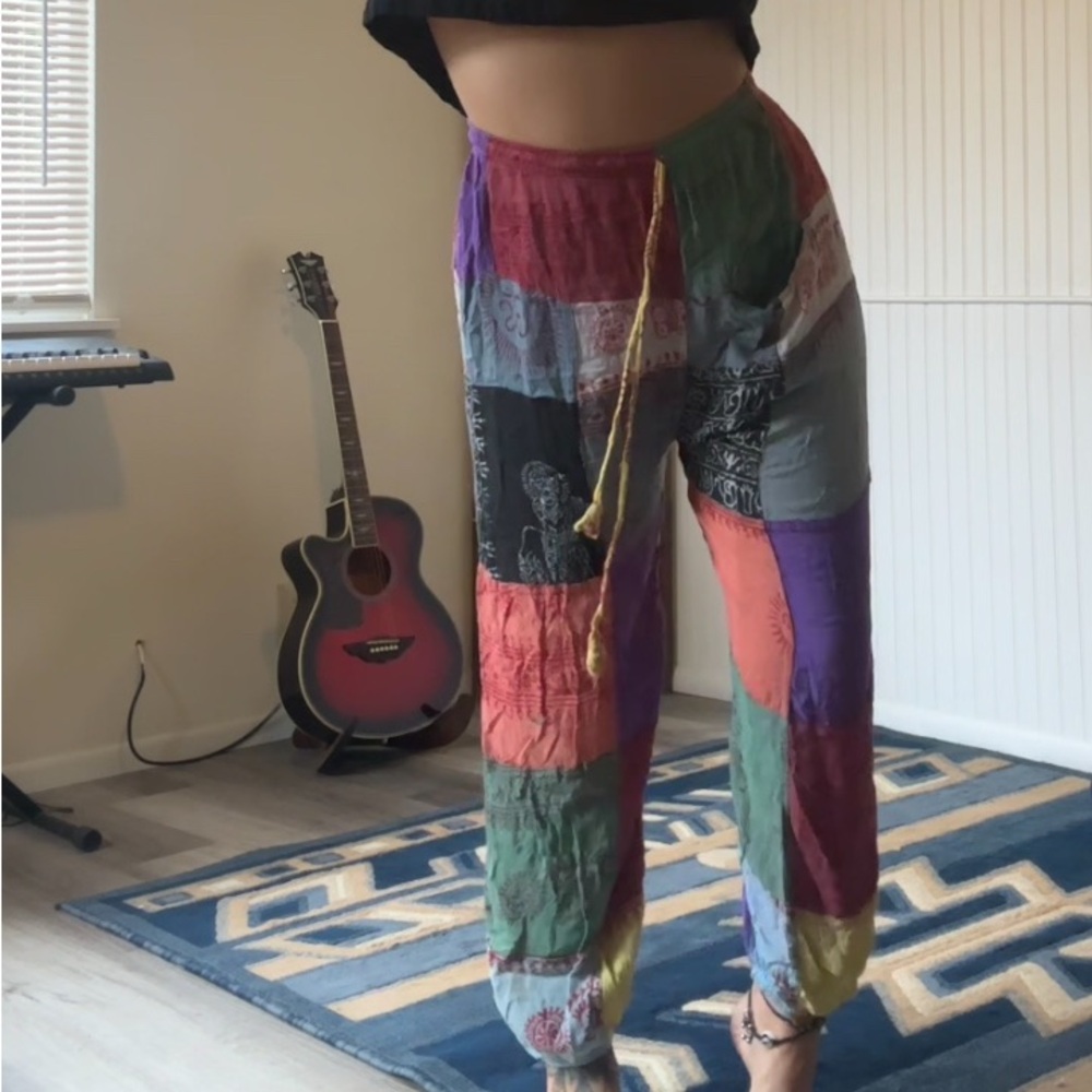Colorful Patchwork Bohemian Pants